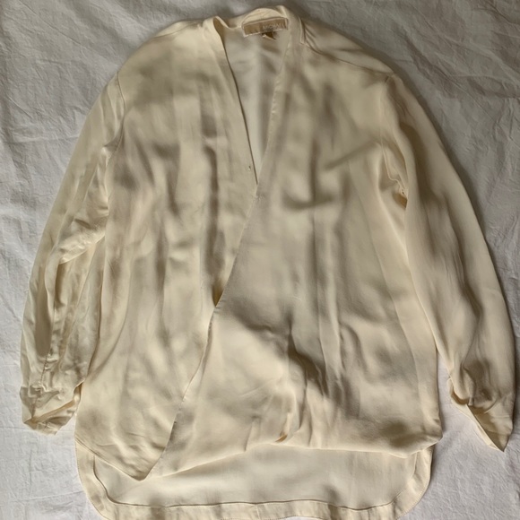 Michael Kors Cream Silk Blouse - Picture 2 of 5